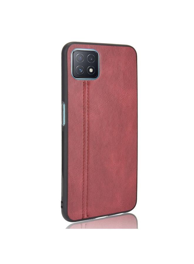 S-TOP Case For OPPO A72 5G Shockproof Sewing Cow Pattern Skin PC + PU + TPU Case - Image 3