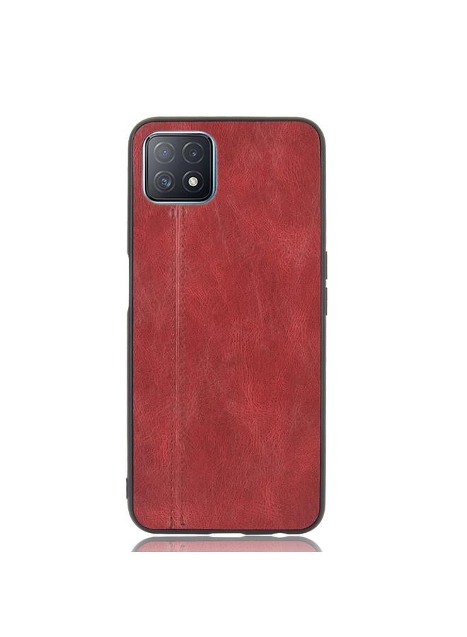 S-TOP Case For OPPO A72 5G Shockproof Sewing Cow Pattern Skin PC + PU + TPU Case - Image 2