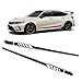 Qurbuns 2 PCS Car Side Skirt Decals 452 x 8858 DIY Long Stripes Stickers Waterproof PVC Personalized Racing Side Body Decoration Universal for Most Cars Trucks SUVs Black - Image 2