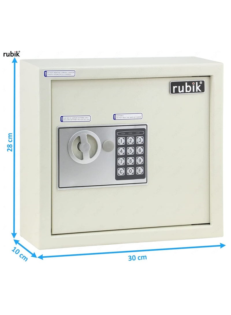 Rubik Key Cabinet with Digital and key Lock Wall Mounted 18 Keys Storage Capacity Safe Box for Homes Hotels Schools Businesses (Off White) - Image 3