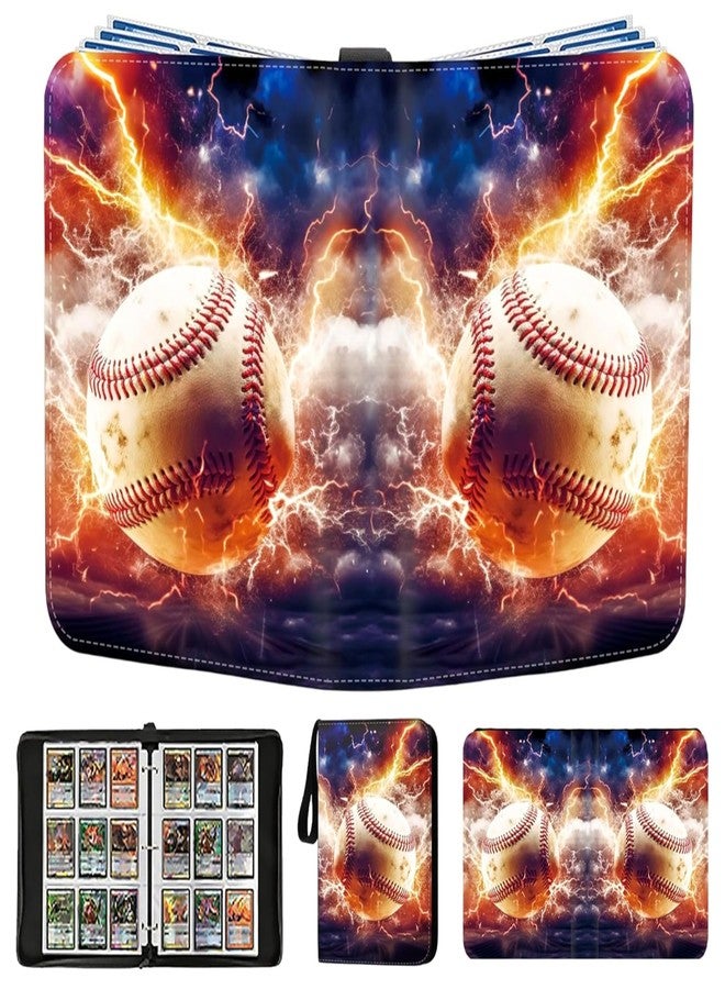 CHIMORY Baseball Card Binder 900 Pockets, Trading Card Collection Sports Card Binder with 50 Removable Sleeves, Double Sided Pocket Sport Card Holder PU Leather Collectible Trading Card Albums Storage - Image 1