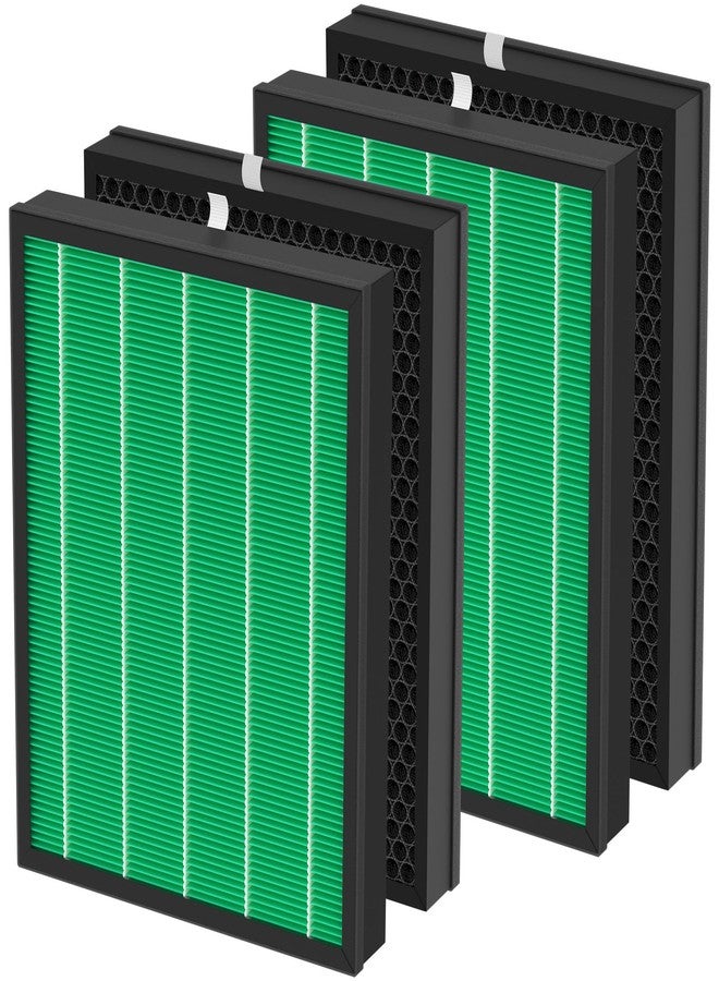 FCFMY 400/400S Replacement Air Filters Set for Coway AIRMEGA MAX2 400 400s 400(G) 400s(G) Purifier 2-in-1 of MAX 2 Green H13 True HEPA Filter and Activated Carbon Filter, 4 Pcs (2 Sets) - Image 1