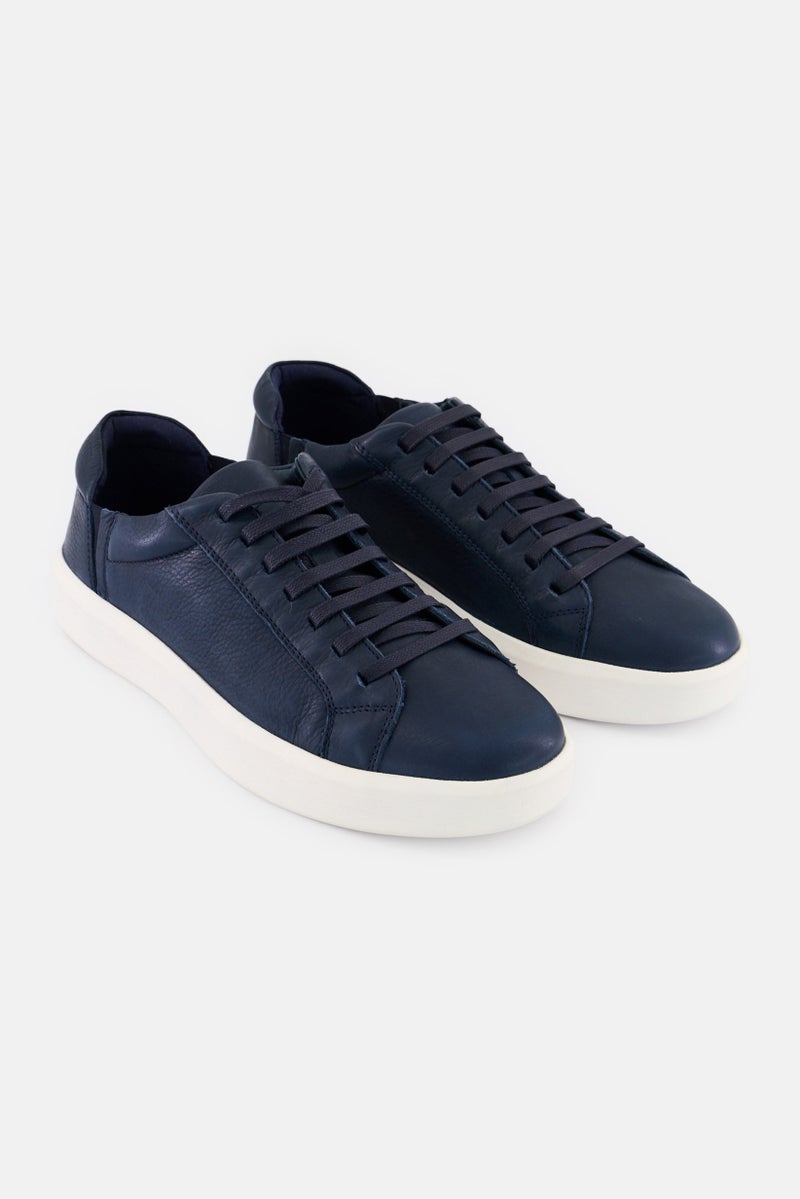 GEOX Men U Velletri B Lace Up Casual Shoes, Navy - Image 1