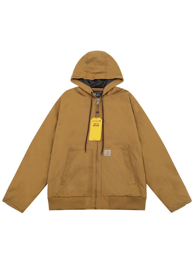 Generic - In-Stock Carharrt American Style Thickened Work Jacket J130 Hooded Casual Canvas Coat For Loose Fit Regular Length Jacket Green [regular] - Image 1