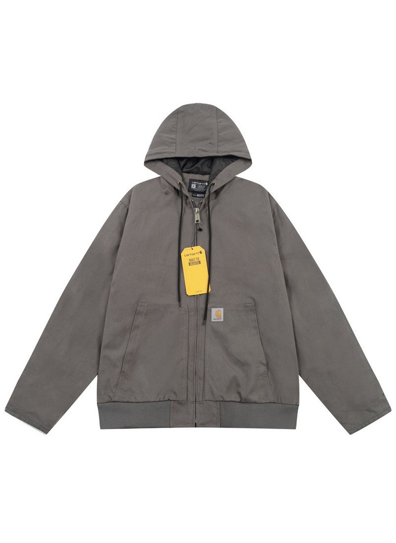 Generic - In-Stock Carharrt American Style Thickened Work Jacket J130 Hooded Casual Canvas Coat For Loose Fit Regular Length Jacket Green [regular] - Image 1