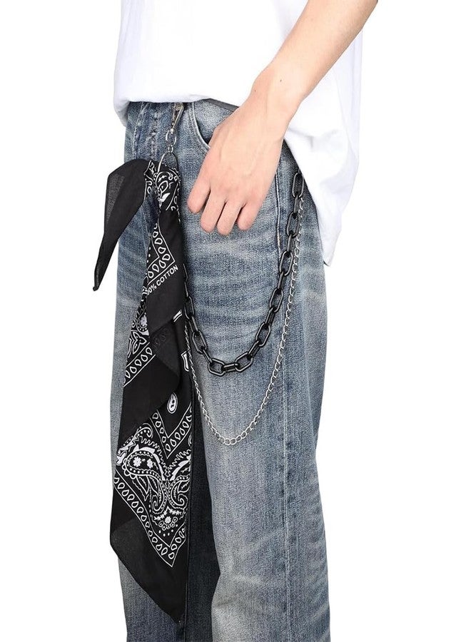 GUSTAVE® Streetwear Pants Chain with Bandana, Fashion Dual Layered Hip, Clip-On Metal Jean Chains with Lobster Clasps for Jeans, Cargo Pants, Y2K & Hip-Hop Style - Image 5