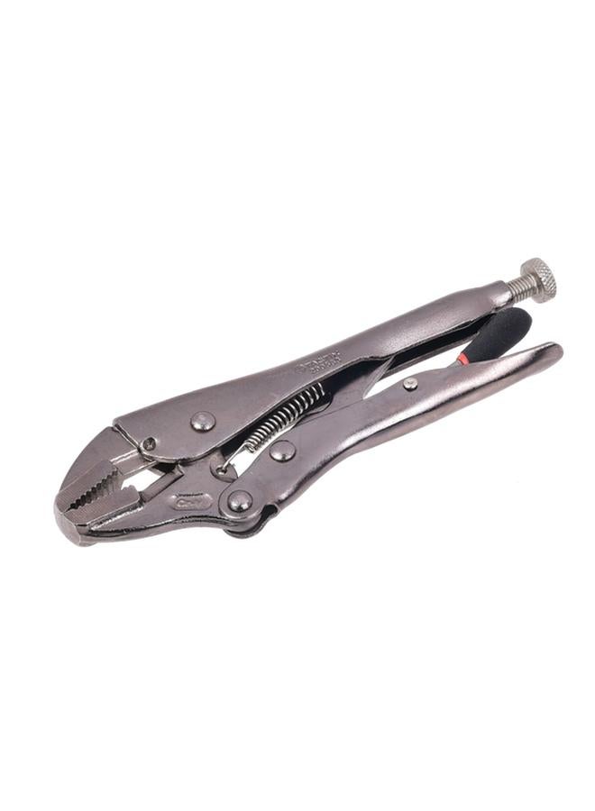 Tactix Chrome-Vanadium Steel Straight Jaw Locking Plier with Comfort Grip Silver 7inch - Image 1