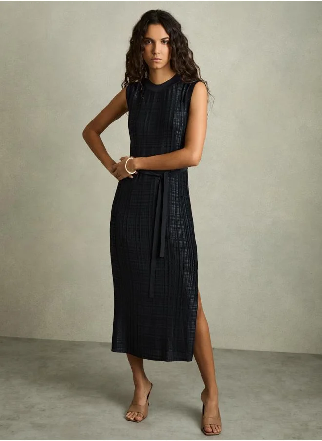 REISS Pleated Column Dress