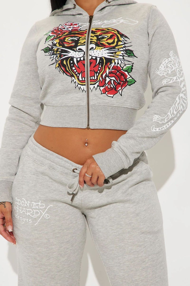 Suit Zone Loose Sweater Pants Printed Pants Long Sleeve Two-Piece 8181 - Image 1