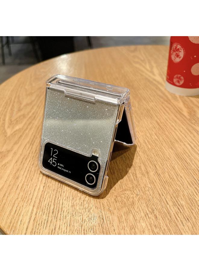 اس-توب جراب لهاتف Samsung Galaxy Z Flip4 5G مصنوع من الجلد ومصنوع من مادة البولي كربونات والورق المقاوم للصدمات - Image 3