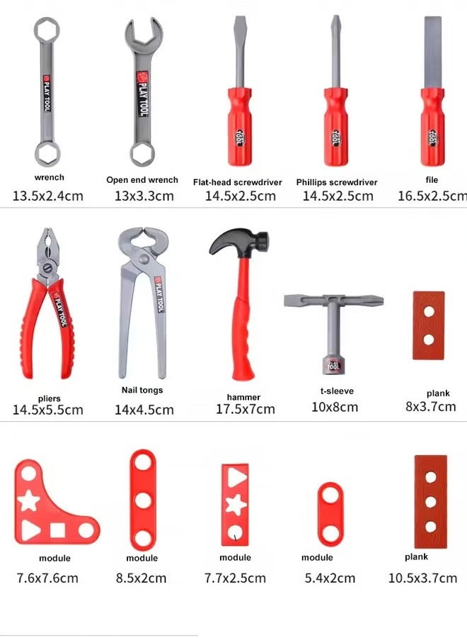 مجموعة أدوات للأطفال – مجموعة أدوات للأطفال المتعصبين 41 قطعة ، مع الماس لعبة إلكترونية ، لعبة التظاهر واللباس حتى لعبة للأطفال الصغار ، ومناسبة للأطفال 3 سنوات من العمر الفتيان والفتيات لعبة مجموعة + - Image 2
