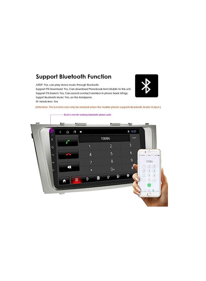 ROYAL - Navigation Car Audio System 7-inch 1080P HD Touch Screen 1+32GB Navigation for TOYATA Camry (2007-2011) GPS/Wifi/Android/USB/Bluetooth/Radio/Music/AHD/4-Core GRAY (DYT-9001-MTK6580) - Image 4