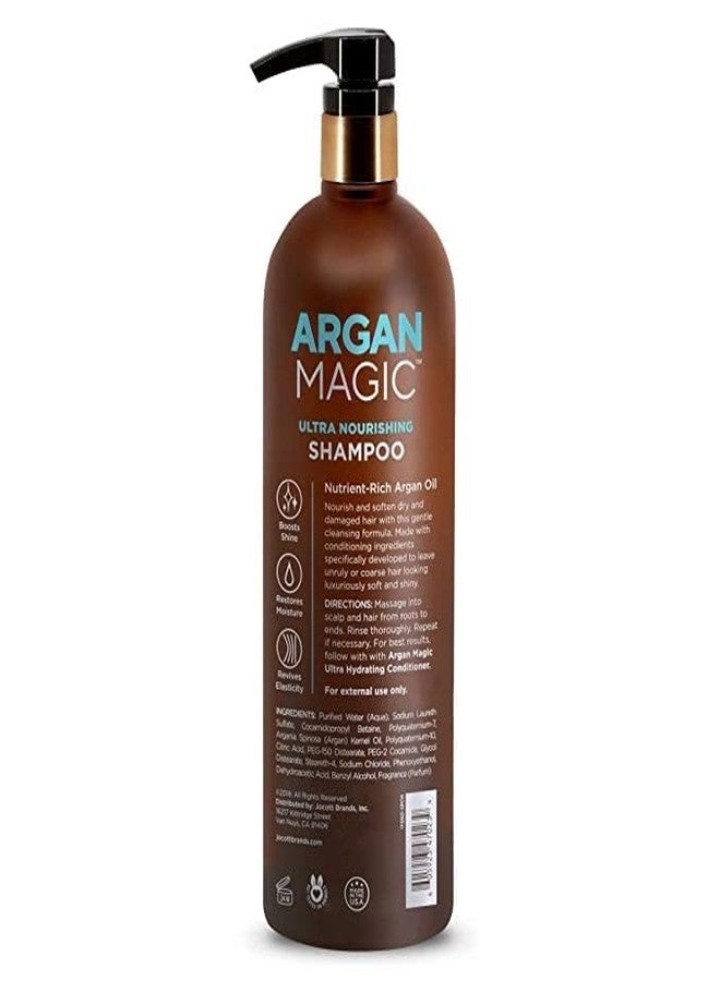 Argan Magic Ultra Nourishing Shampoo - Argan Oil and Antioxidants to Nourish and Restore Damaged and Over-Processed Hair Types | Made in USA, Paraben Free, Cruelty Free (32 oz, 2 Pack) - Image 4