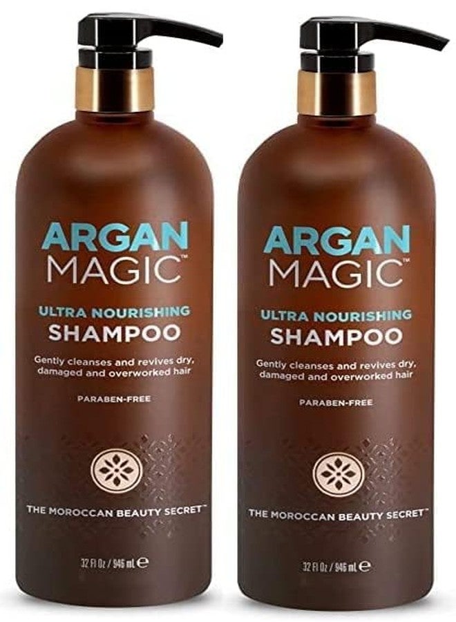 Argan Magic Ultra Nourishing Shampoo - Argan Oil and Antioxidants to Nourish and Restore Damaged and Over-Processed Hair Types | Made in USA, Paraben Free, Cruelty Free (32 oz, 2 Pack) - Image 2