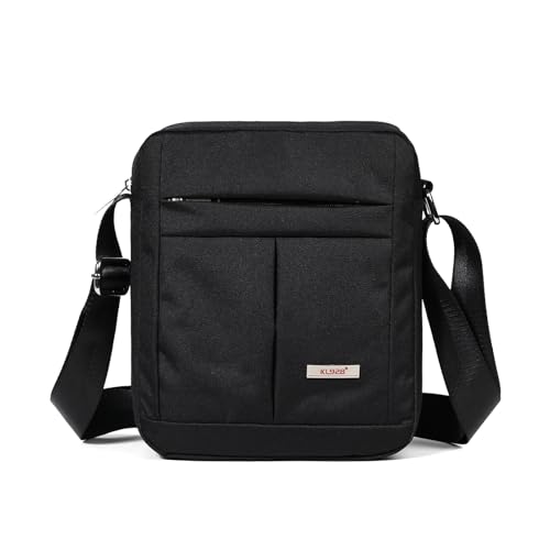 KL928 Men's Messenger Bag - Crossbody Shoulder Bags Travel Bag Man Purse Casual Sling Pack for Work Business (1401-2-Black) - Image 1