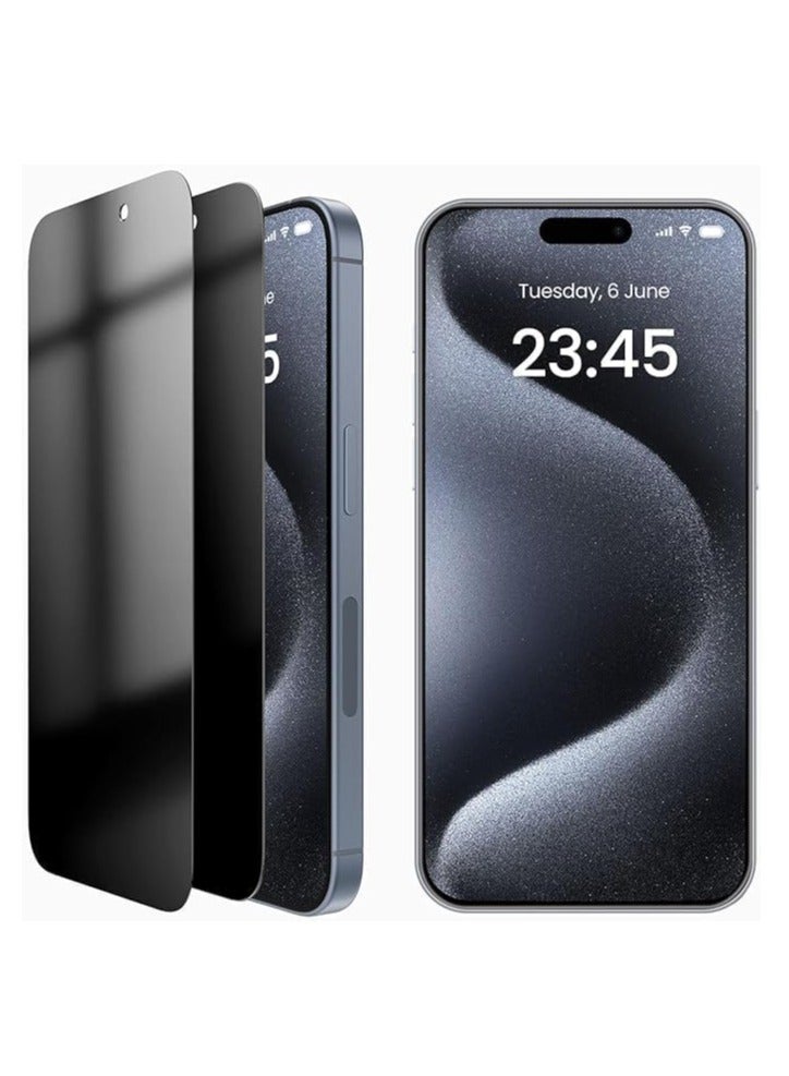 إلترازون Glass for iPhone 15 Pro Max Screen Protector Tempered Glass Full Glue Edge-to-Edge Screen Protector for iPhone 15 Pro Max (2023) (IPHONE 15 PRO MAX) - Image 1