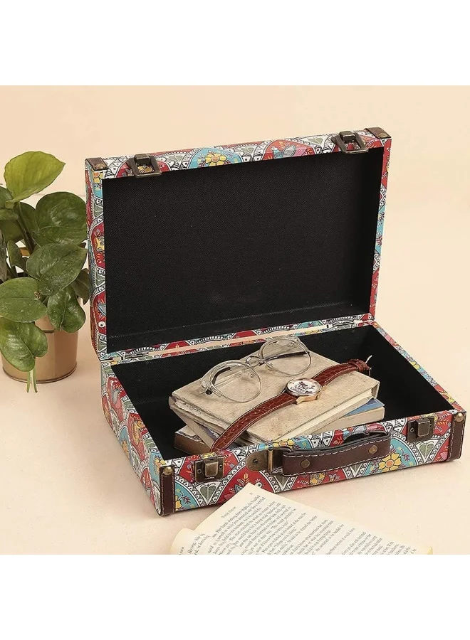 Chumbak Ornate Cows Suitcase - Yellow