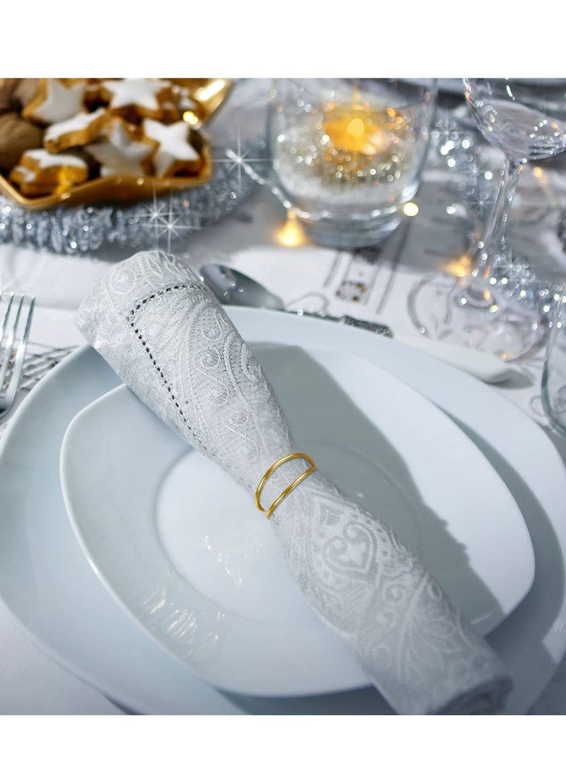 SYOSI Gold Napkin Rings, 12 Pieces Metal Spiral Napkin Rings, Napkin Holders Buckles for Wedding, Dinner Party, Buckles Simple Alloy Napkin Rings Serviette, Table Decorations  - Image 2
