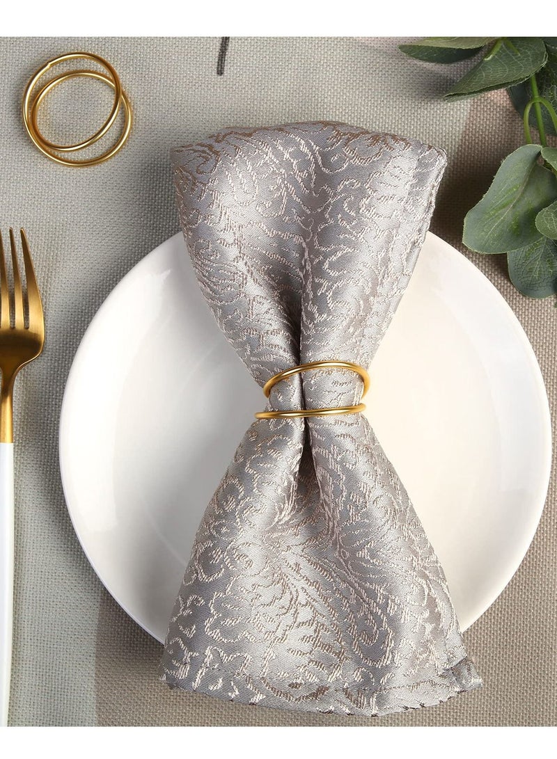 SYOSI Gold Napkin Rings, 12 Pieces Metal Spiral Napkin Rings, Napkin Holders Buckles for Wedding, Dinner Party, Buckles Simple Alloy Napkin Rings Serviette, Table Decorations  - Image 4