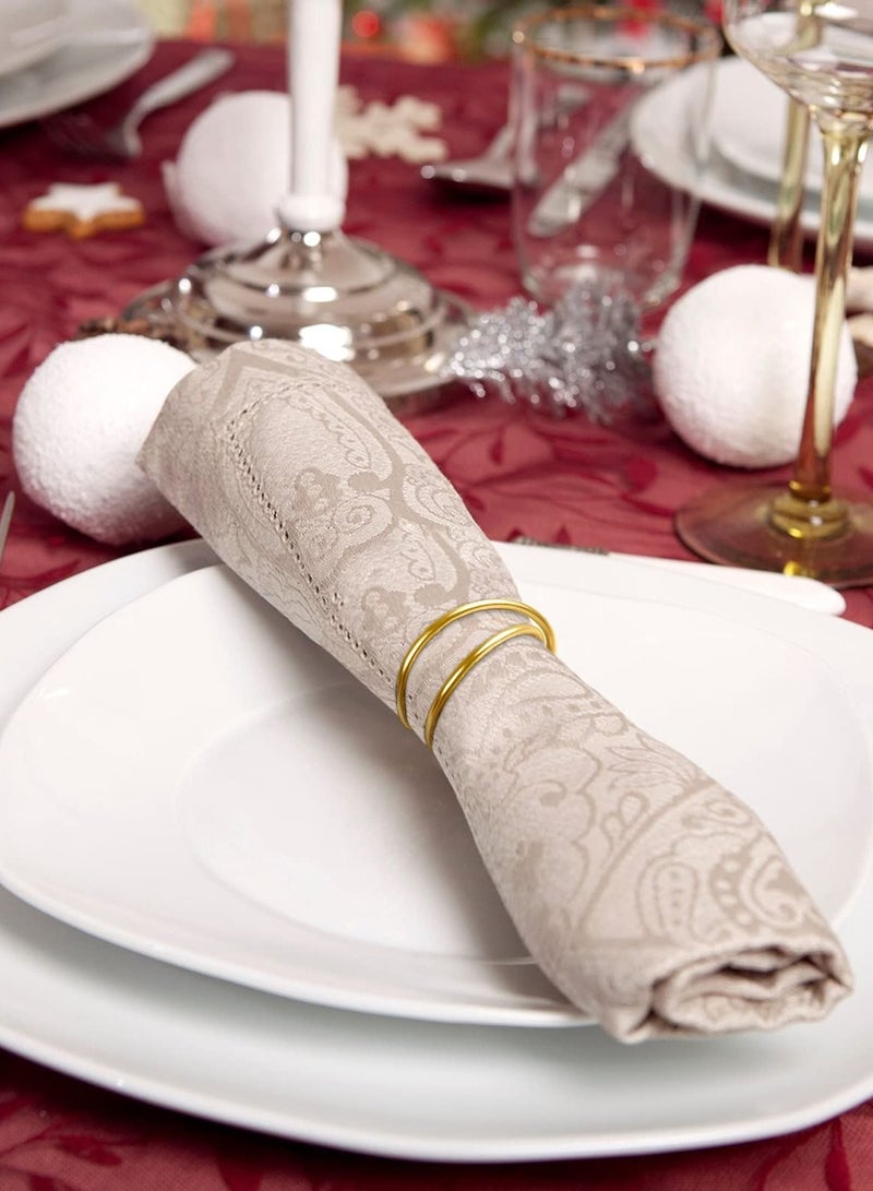 SYOSI Gold Napkin Rings, 12 Pieces Metal Spiral Napkin Rings, Napkin Holders Buckles for Wedding, Dinner Party, Buckles Simple Alloy Napkin Rings Serviette, Table Decorations  - Image 5