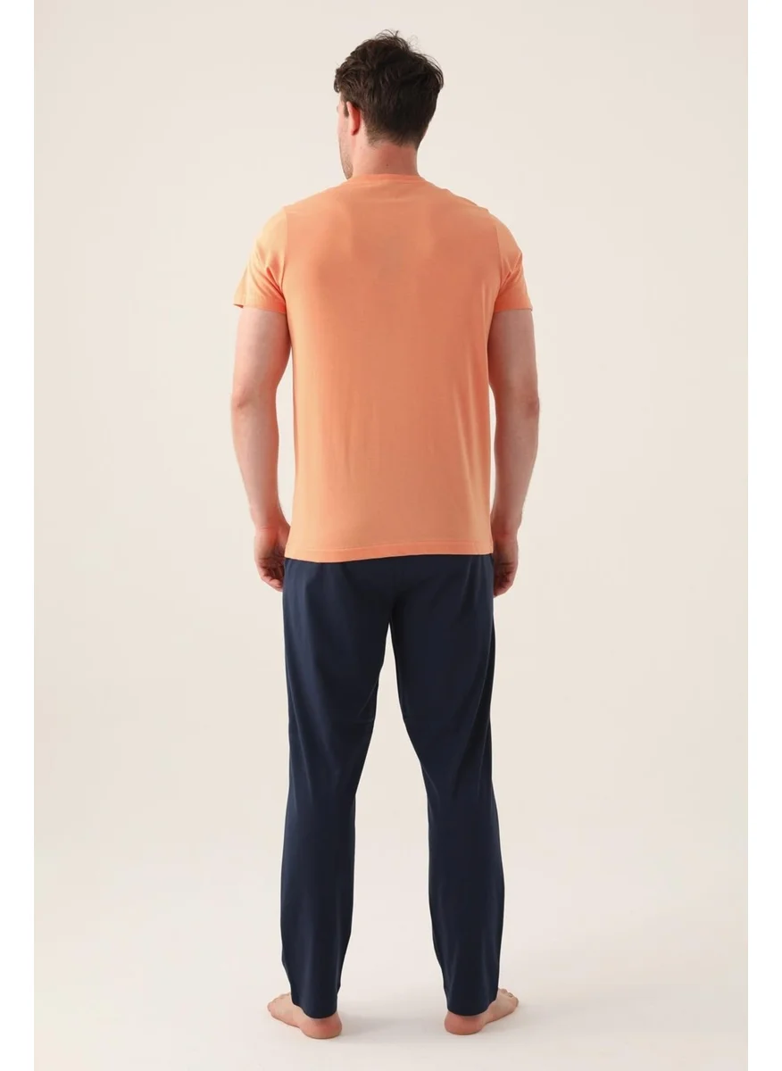 ارنيتا Crew Neck Pocket Pajama Set, Cotton