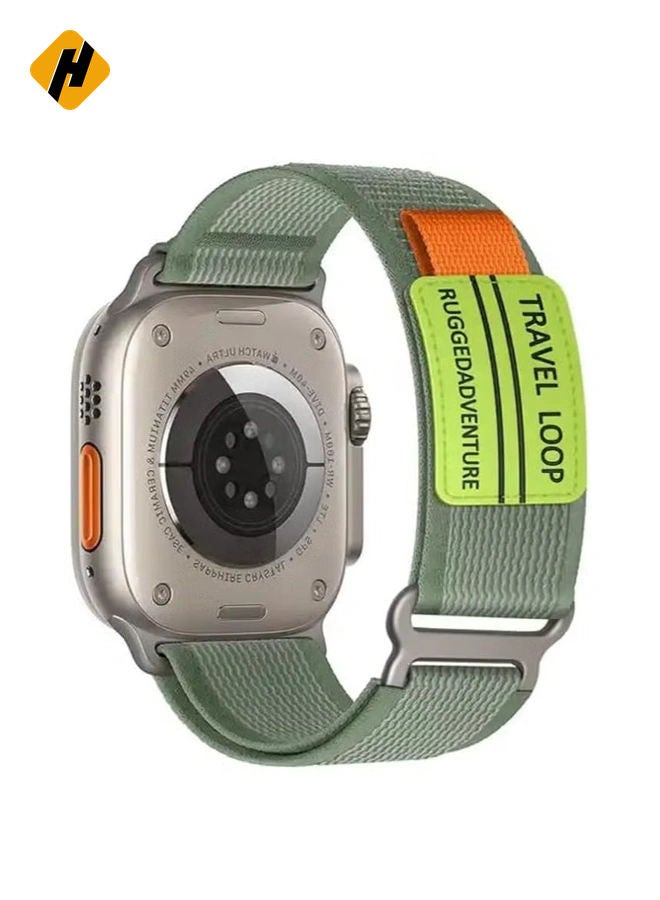 HuHa Modified Nylon Strap Compatible with Apple watch Series Ultra 2 | 9 | 8 Ultra | 8 | 7 | 6, 49/45/44/42 mm, Breathable Nylon Strap with Buckle adhesive closing  - Image 2
