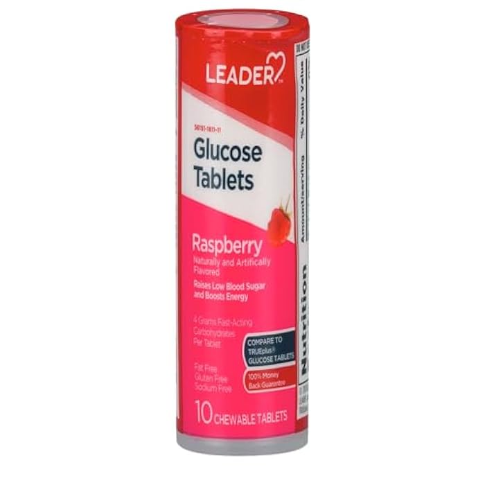 LEADER Glucose Tablets Raspberry 6 Tubes, 10 Tablets PER Tube Pack of 1 - Image 4