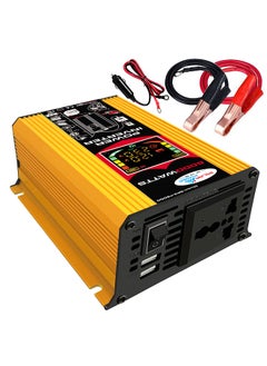 Modified Sine Wave Inverter High Frequency 6000W Power Watt Power Inverter DC12V-AC220V Converter Car Power Charger Inverter with 2.1A Dual USB Port Battery Clips Car Cigarette Plug LCD Display Screen
