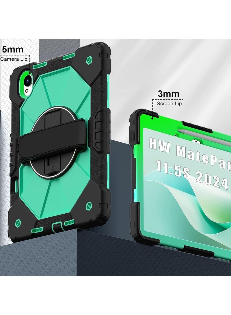 general Shockproof Case Compatible with Huawei MatePad 11.5 S 2024 Case, Anti-Scratch High Grade Tablet Cover with Kickstand & Shoulder/Hand Strap Protective Shockproof Case - Image 3