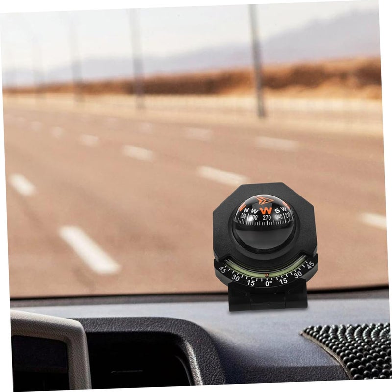 2Pcs Car Boat Dashboard Mount Auto Compass with Inclinometer Accurate Direction Display for Travel Safety - Image 5