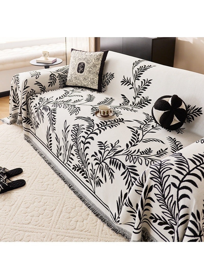 VarietyVoyageD 180*180 Double Sided Chenille Sofa Cover, Stylish Sofa Cover, Chenille Furniture Sofa Cover Towel, Four Seasons Chenille Sofa Cover Available Both Sides - Image 2