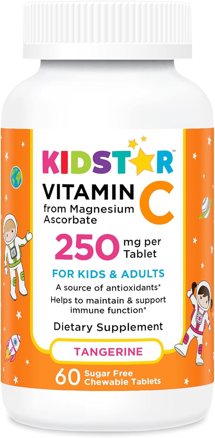 KidStar Nutrients Vitamin C Chewable Tablets Tangerine for Kids - Image 1