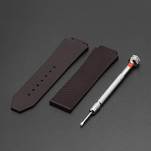 SANDEIN 25mm Watch Band Compatible with 25x19x22mm Soft Silicone Rubber Replacement Watch Straps - Image 3