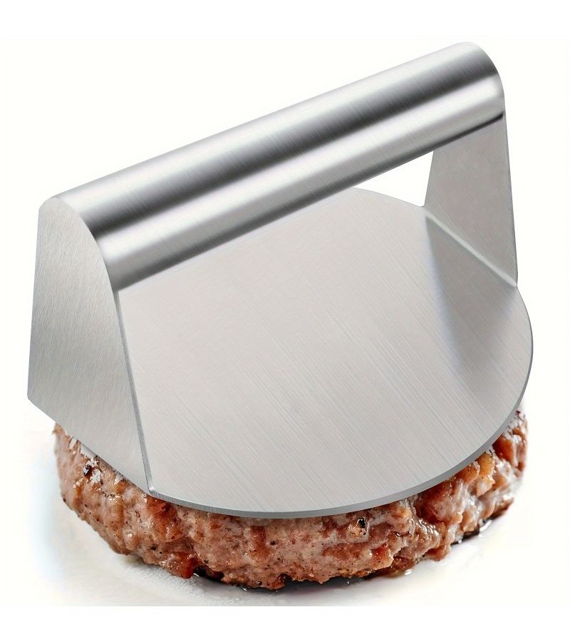 Cake Press Stainless Steel Hamburger Patty Maker With Heat Resistant Handle Manual Burger Tool For Grill Frying Homemade - Image 1