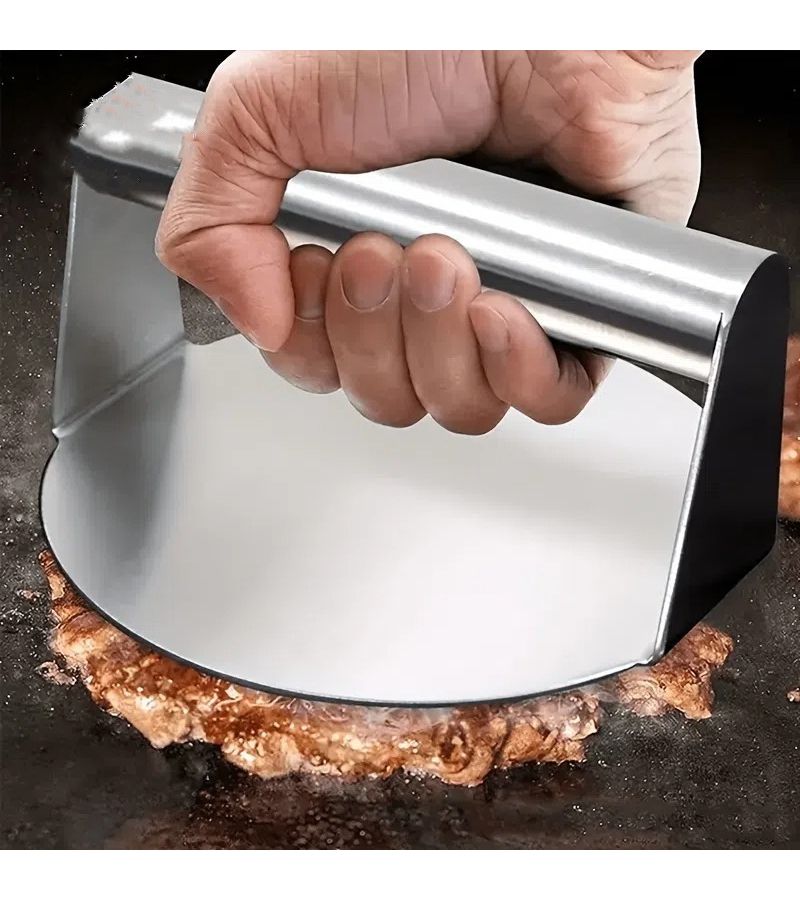 Cake Press Stainless Steel Hamburger Patty Maker With Heat Resistant Handle Manual Burger Tool For Grill Frying Homemade - Image 2