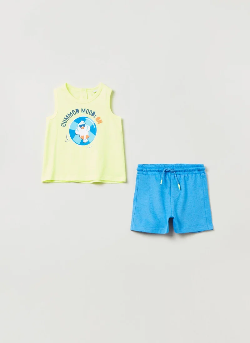 Ovs Lightweight Cotton Jogging Set With Print