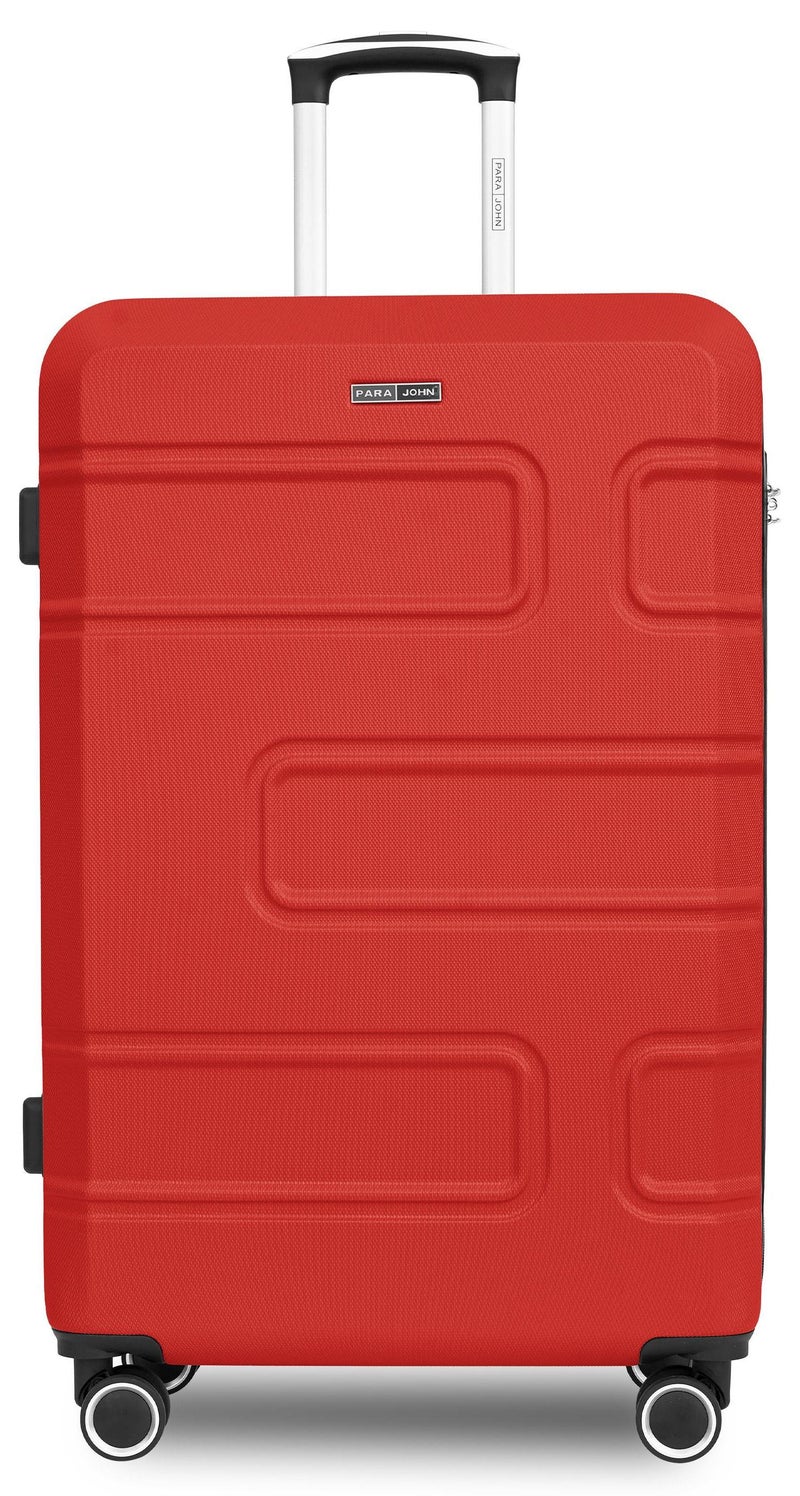 PARAJOHN Cabin Size Lightweight ABS Hardside Spinner Luggage Trolley -20 Inch | Carrying 10KG 8 Wheel Hardshell Suitcase-Red - Image 1
