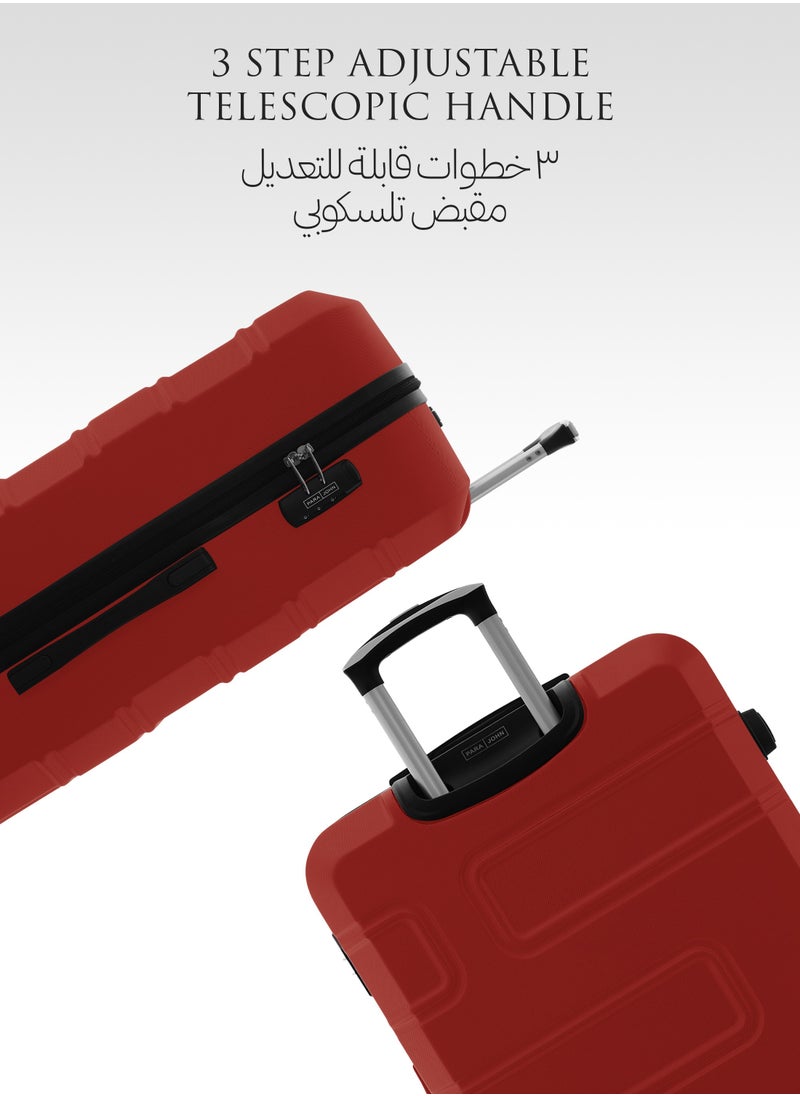 PARAJOHN عربة أمتعة نيو كابينة ABS ذات الجانب الصلب مقاس 20 بوصة باللون الأحمر  - Image 5