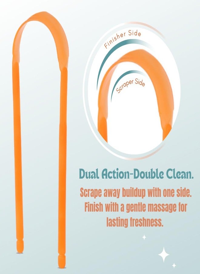 MAXI U Shaped Plastic Tongue Cleaner - Tongue Scraper for Bad Breath Removal, Fresh Breath, Firm Scraper for Kids and Adults, Multicolor Oral Hygiene Tool Pack of 4 - Image 4
