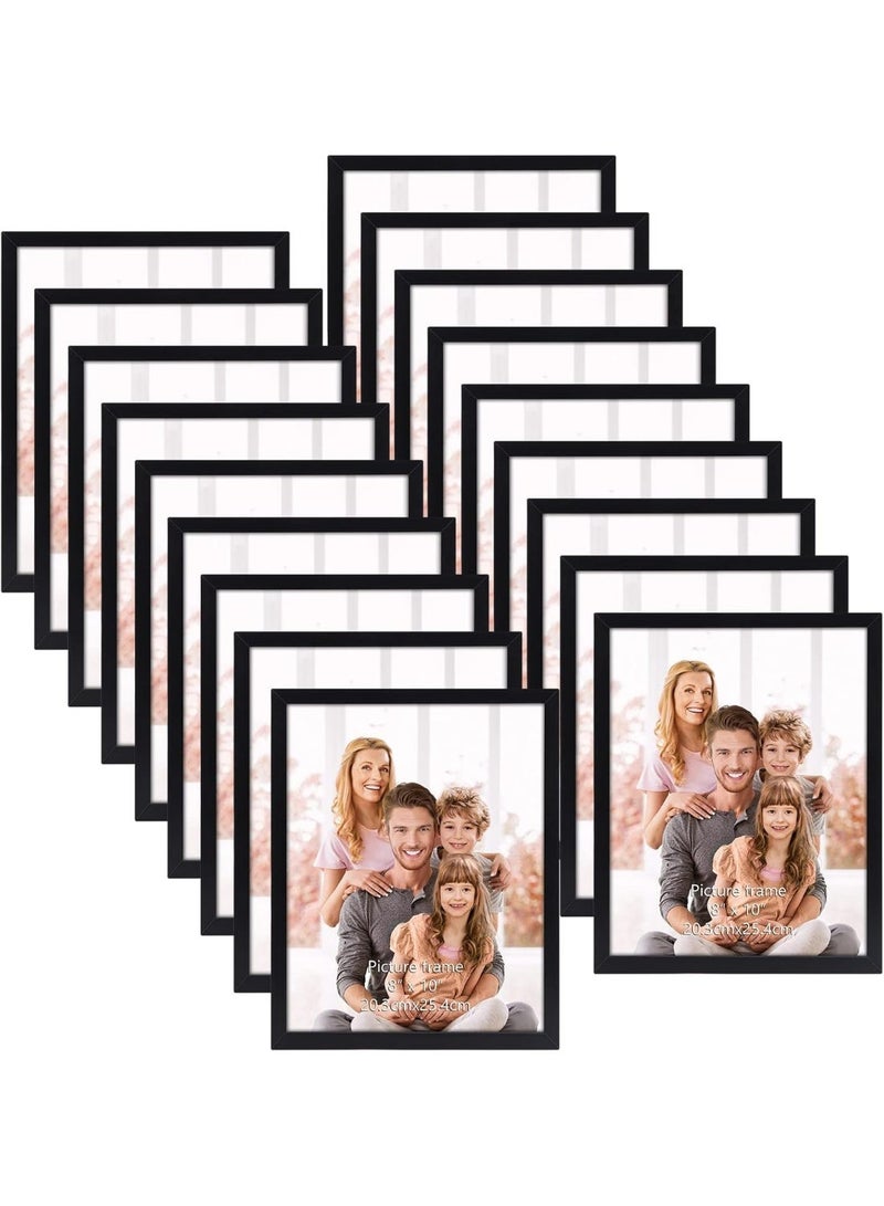 8x11 Picture Frame Black Set of 18, Lightweight Certificate Frames for Award Diploma Document office Wall or Tabletop Display - Image 1