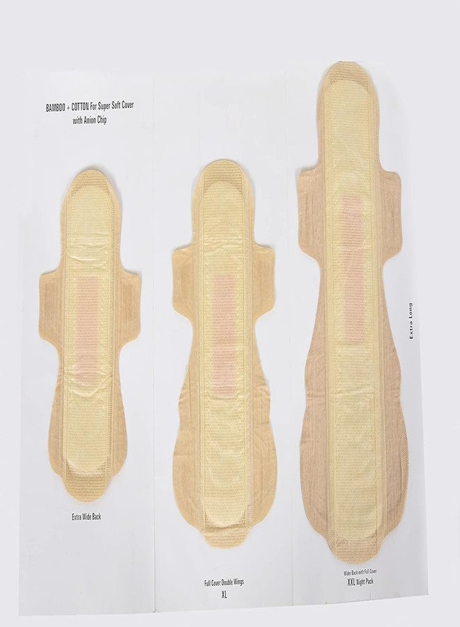 Jiswap Bamboo Sanitary Pads,Organic Xl Size Sanitary Napkins- Chemical & Rash Free Sanitary Pads With No Plastic Mix (Pack of 40 Pad) - Image 2