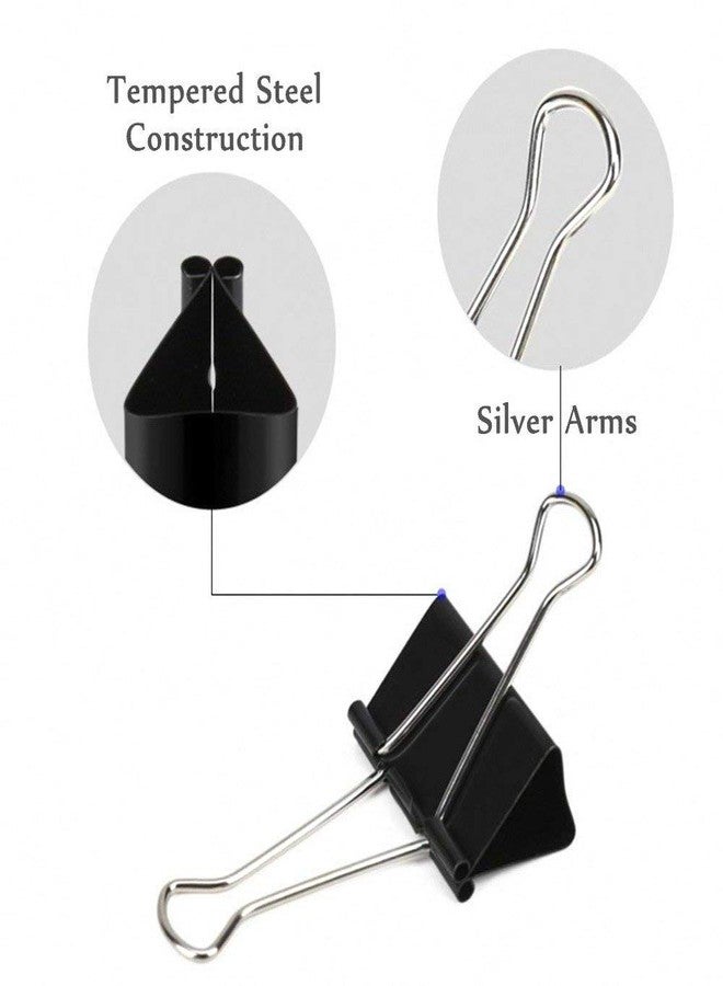 Bambalio Binder Clips 25mm Black Set of 6 Dozen (72 Pieces) - Image 4
