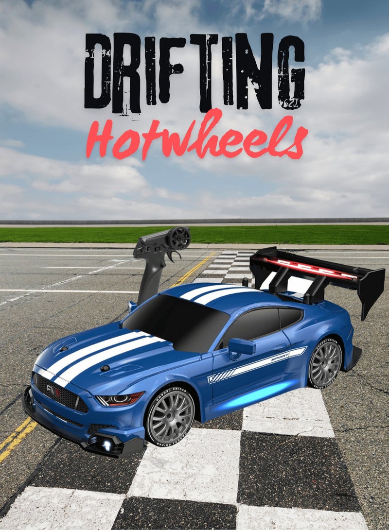Harvestoy 1:24 Scale RC Drift Car, 30KM/H 4WD 2.4GHz Remote Control Cars with LED Light, Racing and 4 Drifting Wheels,  High Speed RC Racing Cars Toy Gift for Boys, Girls, Kids  - Image 2