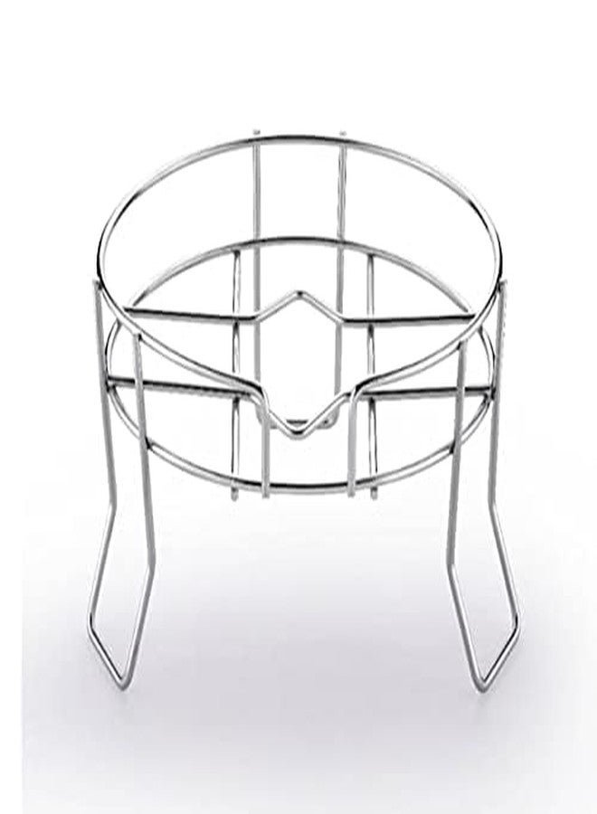 XVIA Stainless Steel Kitchen Pot Stand 1 pcs | Chrome Plated Water Pot and Matka Holder | Multipurpose Plant Stand | Elegant Countertop Organizer for Home Use - Image 1