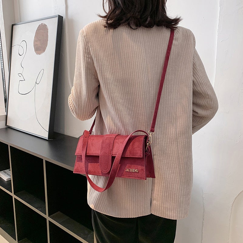This Year'S Trendy Frosted Underarm Bag Autumn Internet Celebrity Style Versatile Single-Shoulder Textured Letter Crossbody Women'S Bag - Image 1