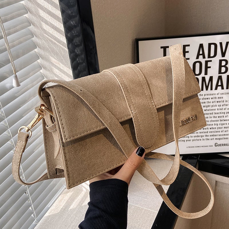 This Year'S Trendy Frosted Underarm Bag Autumn Internet Celebrity Style Versatile Single-Shoulder Textured Letter Crossbody Women'S Bag - Image 3