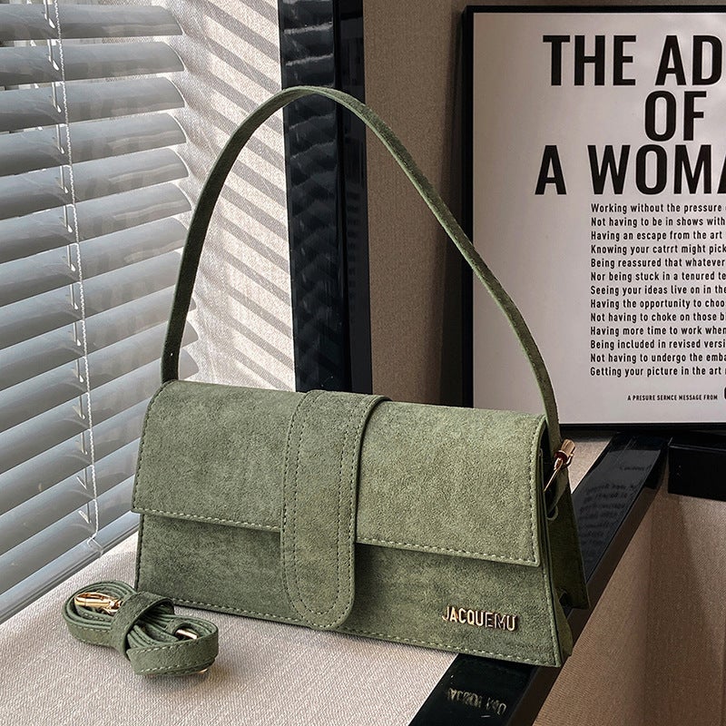 This Year'S Trendy Frosted Underarm Bag Autumn Internet Celebrity Style Versatile Single-Shoulder Textured Letter Crossbody Women'S Bag - Image 2