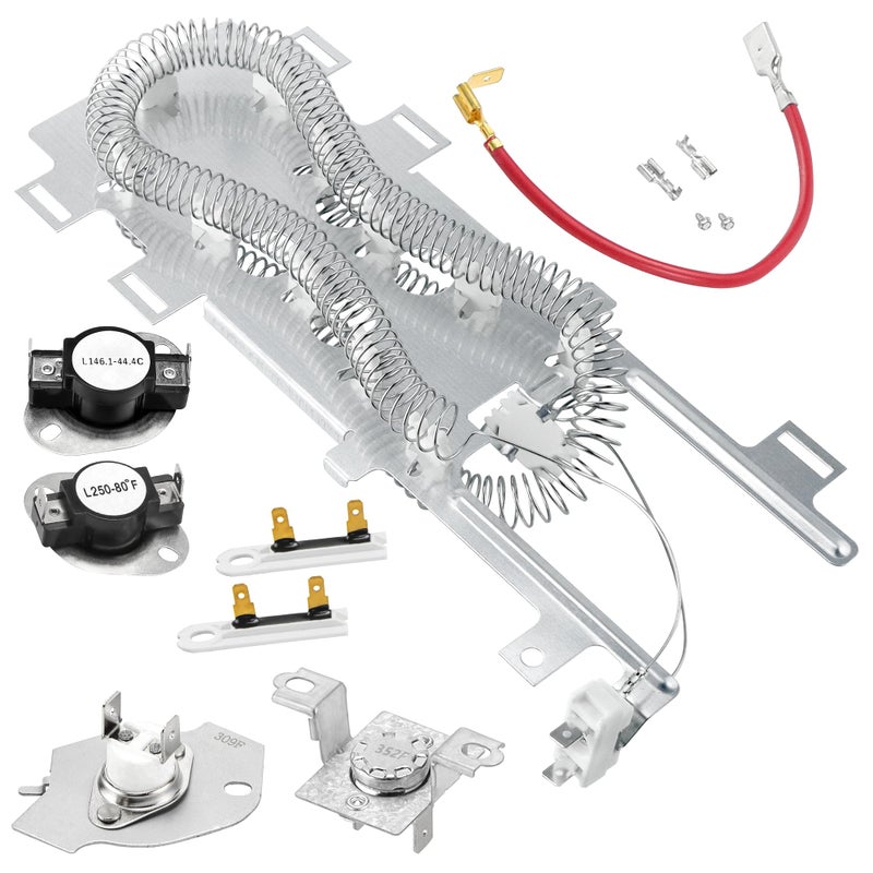 WP8544771 8544771 Dryer Heating Element fit for Maytagbravos XL Dryerfit for Whirlpool DuetKenmore Elite HE4HE5 Electric Dryer Heating Element Kit with 3392519 279973 279816 by primeswift