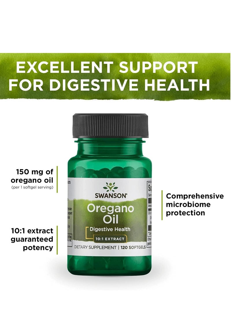 SWANSON Oregano Oil 10:1 Extract- Digestive health 120 Softgels 4 months supply - Image 3