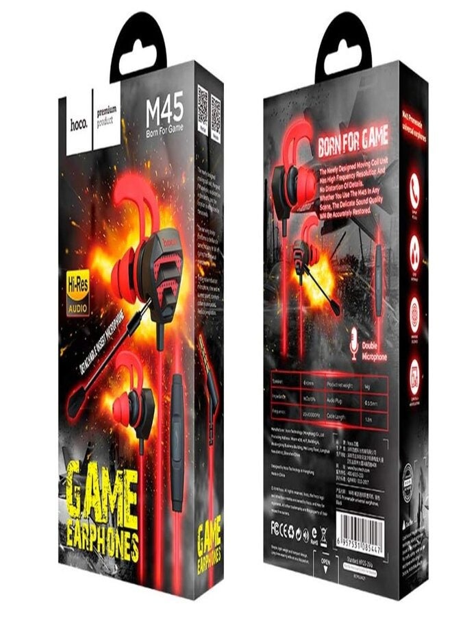 hoco. HOCO M45 PROMENADE UNIVERSAL GAME EARPHONES M45 3.5MM - Image 2